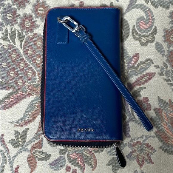 Prada Blue Wristlet Wallet - Picture 3 of 14